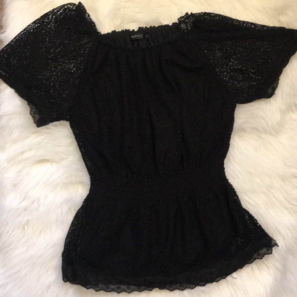 Magnolia’s black peasant top